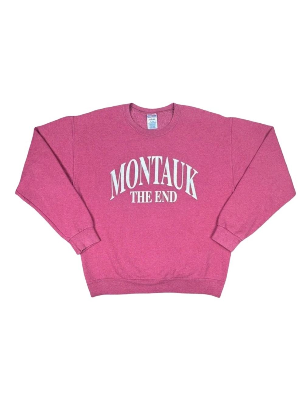 Vintage Jerzees Montauk The End Crew Neck Sweatshirt - Size Medium